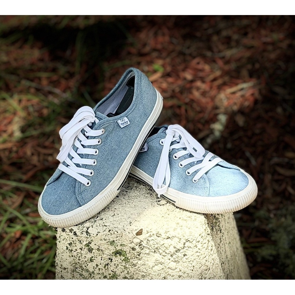 Hurley Carrie Women's Lace Up Shoes Chambray (Blue) Size 6 EUC
